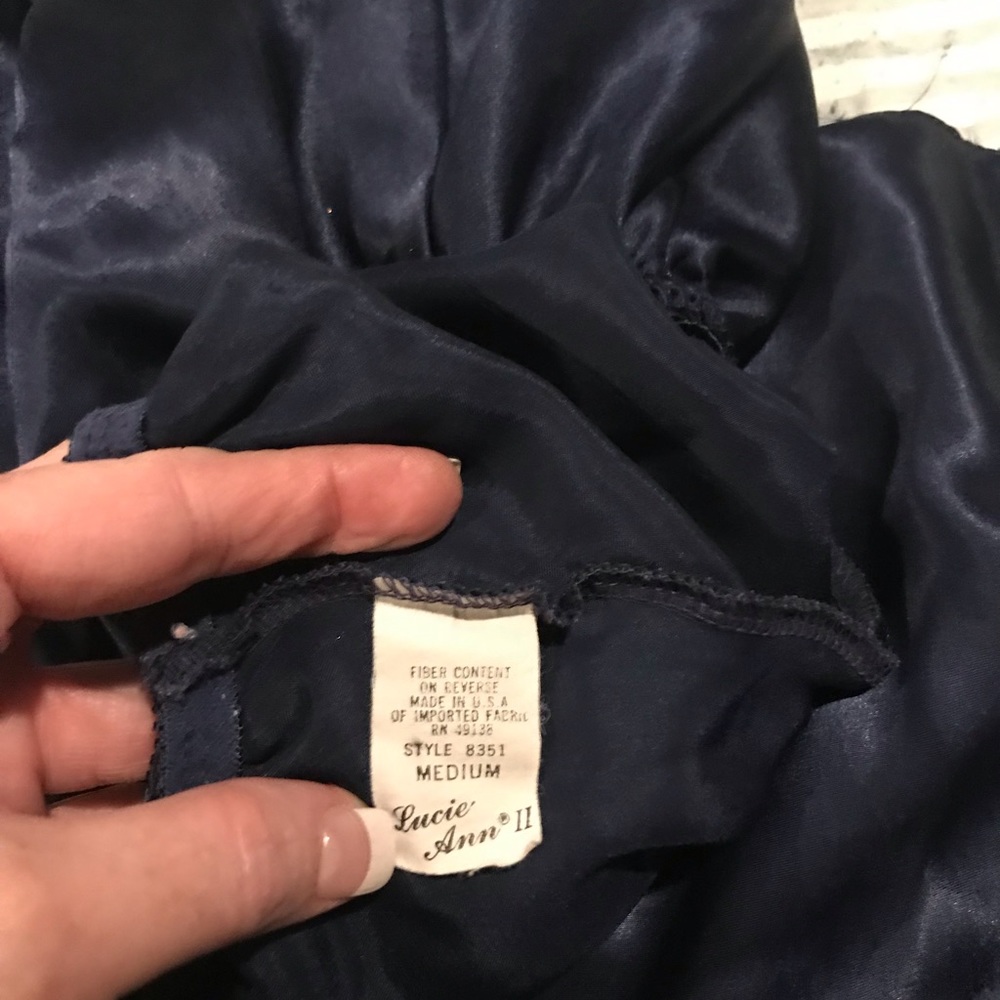 Navy lingerie two piece